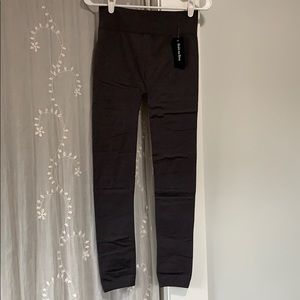 NWT Grey fleece lined leggings